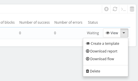 Option create a template